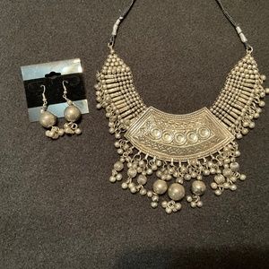 Bellydance, bohemian, tribal , Bollywood necklace set